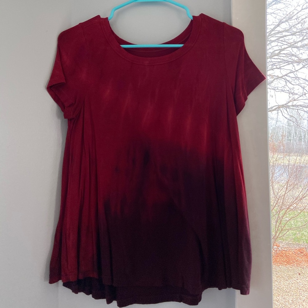 red dye blouse